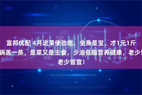 富邦优配 4月这菜使劲吃，全身是宝，才1元1斤，上锅蒸一蒸，是菜又是主食，少油低脂营养健康，老少皆宜！